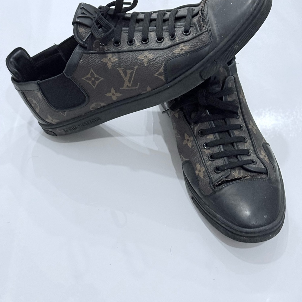 Louis Vuitton Monogram Black and Brown Sneakers
